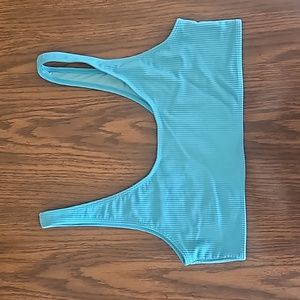 Connor Rib Bikini Top in Aquamarine Frankies Bikinis